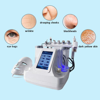 7 In 1 RF Oxygen Injector Facial Microcurrent LED Mask Deep Cleaning Small Bubble Machine Skin Care Hydra Dermabrasion Machine