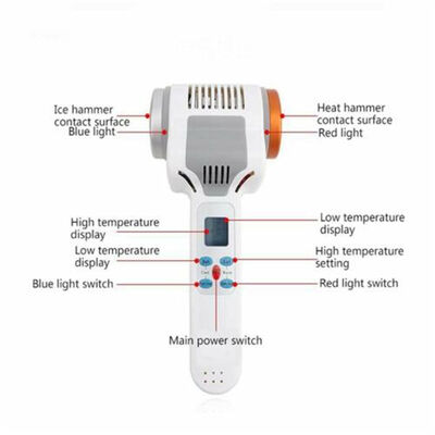 Hot Cold Hammer Ultrasonic Cryotherapy LED Facial Skin Rejuvenation Lifting Machine