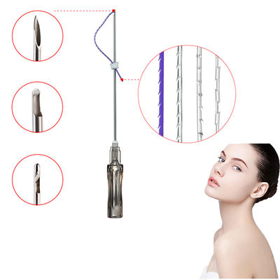 Polidioxanona Fio De Sutura Cannula Cog Barbed Thread cog 2-1 3-1 4-1 5-1 3D 4D Lift Hilos Pdo thread lifting