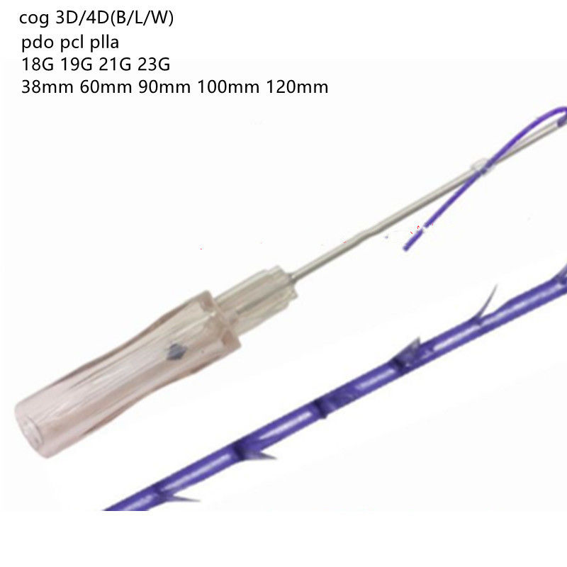 Polidioxanona Fio De Sutura Cannula Cog Barbed Thread cog 2-1 3-1 4-1 5-1 3D 4D Lift Hilos Pdo thread lifting