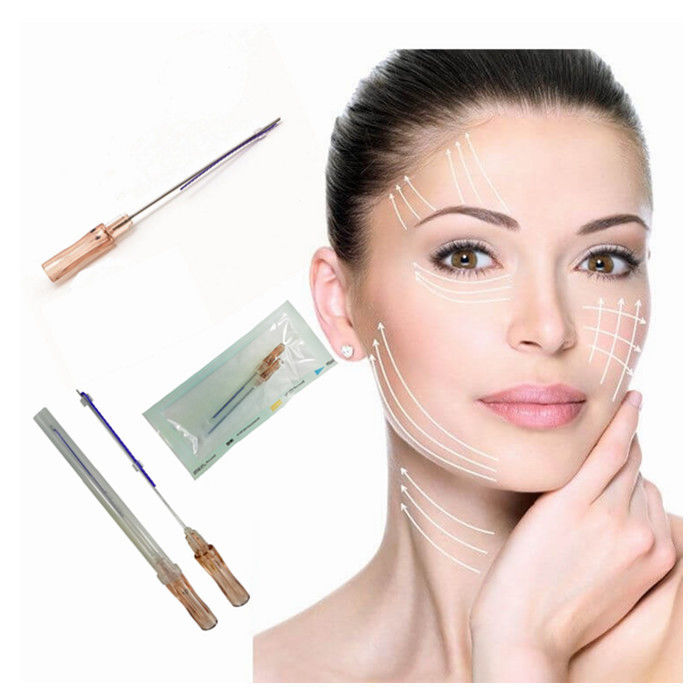 Face Lift V Line Pdo Fishbone Molding Thread18g 100mm 120mm Suture Threads with Needle for Facial Shaping Cog Mono