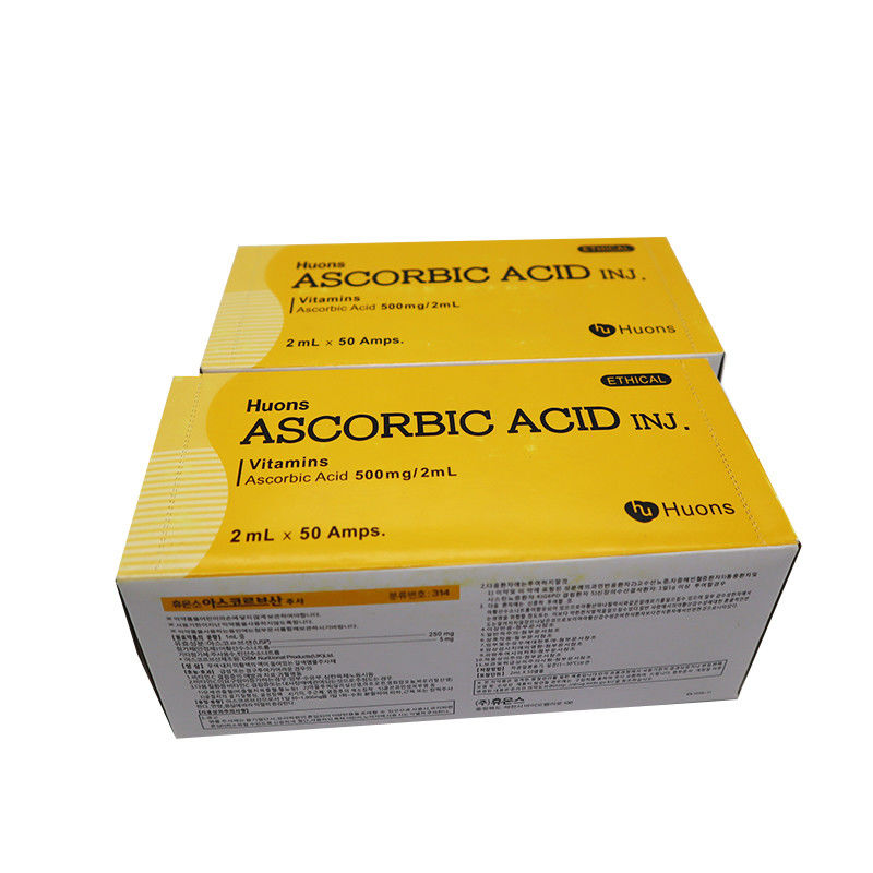 Huons Ascorbic Acid Pure Vitamin C Vc Whitening Smear Injection 50 Ampoules